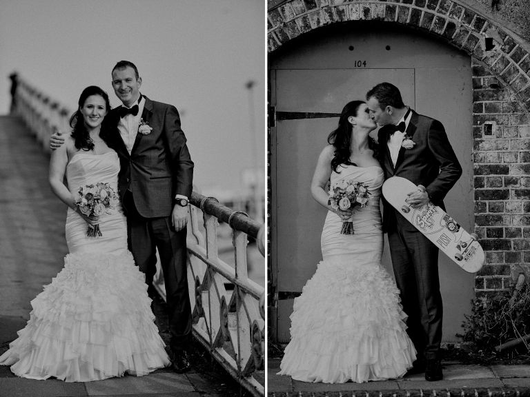 Paarfotos von Jodie und Marc an der Seafront