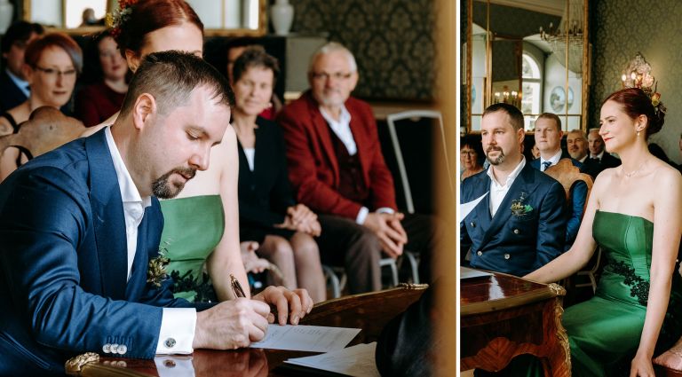 Hochzeit auf Schloss Jägersburg im fränkischen Bammersdorf