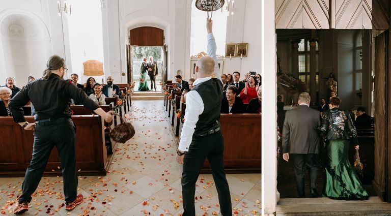Hochzeit auf Schloss Jägersburg im fränkischen Bammersdorf